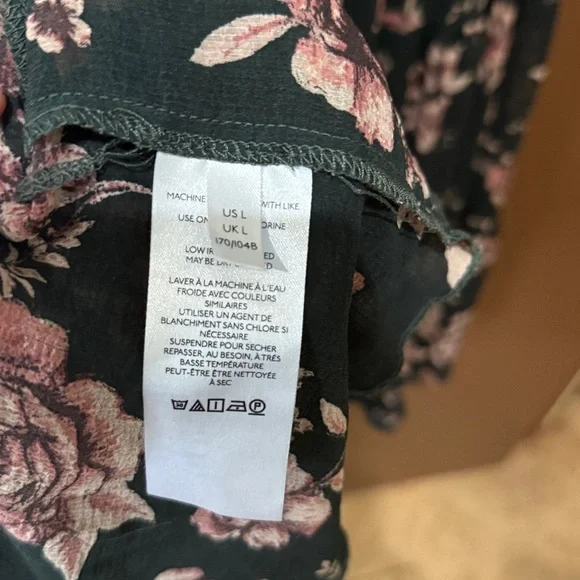 Free People Floral Long Sleeve Flowy Dress - Picture 4 of 9